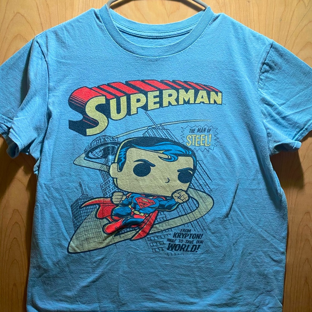 DC Funko Pop Superman Tee & Justice League Tee